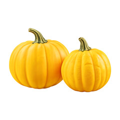 Obraz premium Fresh pumpkin isolated on a transparent background by AI generative. Thanksgiving day