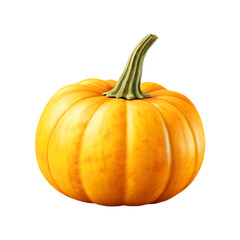 Fresh pumpkin isolated on a transparent background by AI generative. Thanksgiving day