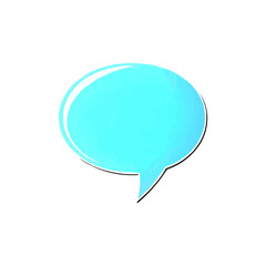 chat bubble icon. Blank speech bubble vector icon.