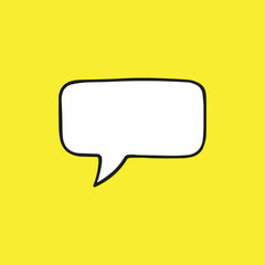 chat bubble icon. Blank speech bubble vector icon.