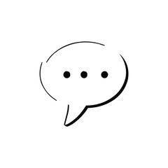 chat bubble icon. Blank speech bubble vector icon.