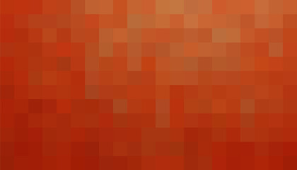 Gradient orange background. Geometric texture of orange squares. The substrate for branding, calendar, post, wallpaper, poster, banner, cover. A place for your design or text. Vector illustration