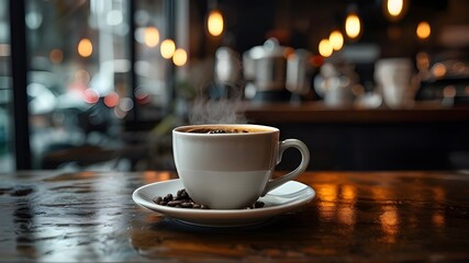 Fototapeta premium Captured Aroma: The Beauty of Coffee in Focus