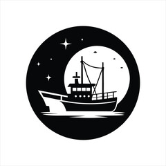 silhouette of a ship