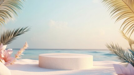 Tropical Beach Product Display.