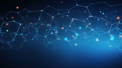 Fototapeta premium A digital abstract representation of interconnected nodes and lines, symbolizing networks and technology.