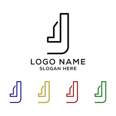 home logo design, the letter "J" is designed to be a symbol or Icon of the house vector, Real estate