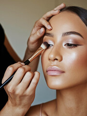 Close-up of Professional Makeup