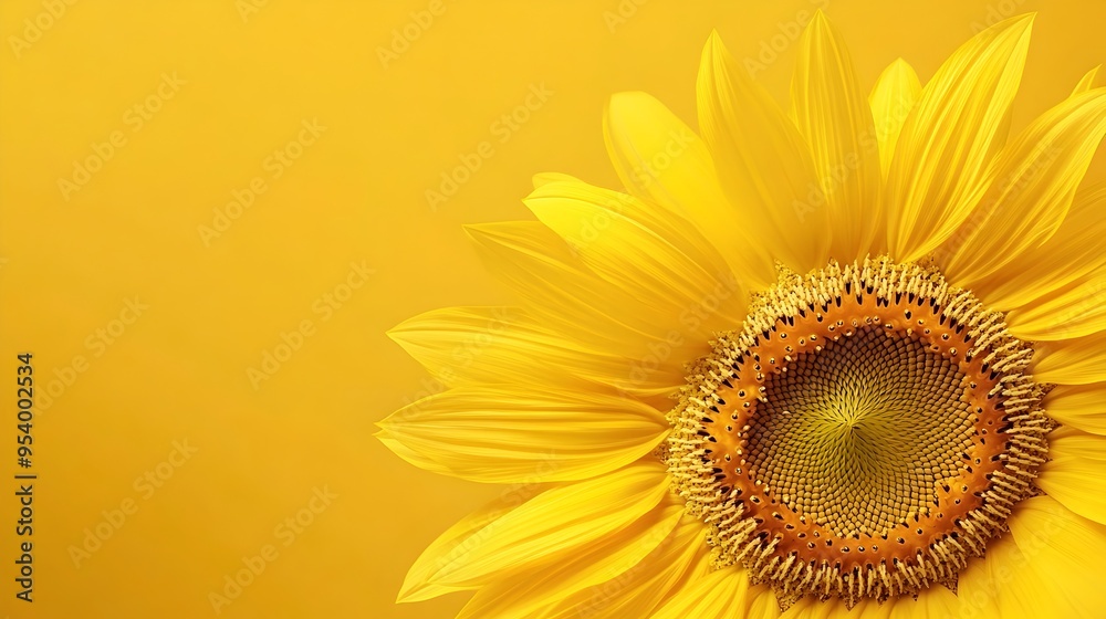Poster smooth gradient background transitioning between 2 3 vibrant shades of sunflower yellow creating a v
