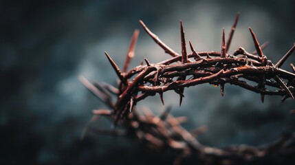 Fototapeta premium Inverted Crowns Symbolize Death and Resurrection for Passion Week