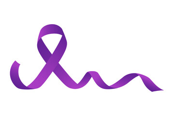 National domestic violence awareness month is observed every year in october. Domestic violence awareness month, background with purple ribbon. Vector illustration.
