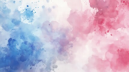 Abstract Watercolor Painting of USA Flag with Dreamy Artistic Effect
