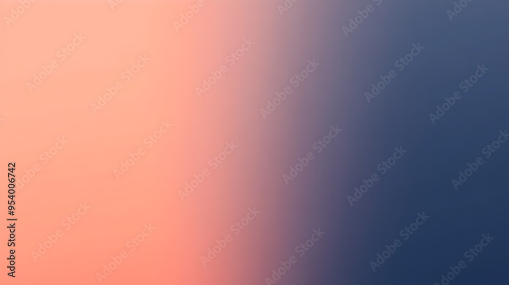 Poster beautifully designed gradient background featuring smooth transitions between navy and peach color t