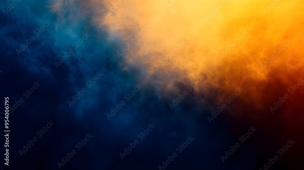 Poster smooth and seamless gradient background transitioning from indigo to amber shades providing ample sp