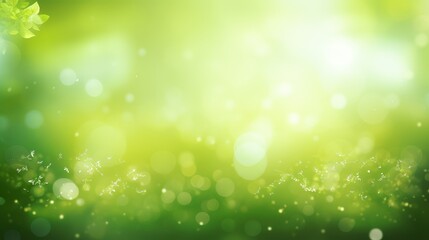 A soft, green abstract background with luminous bokeh effects, ideal for nature-themed designs or calming visuals.