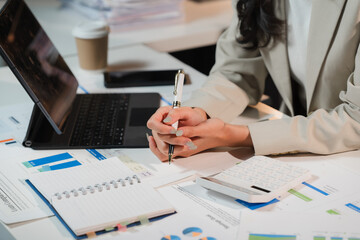 Focused Financial Professional Analyzing Data 