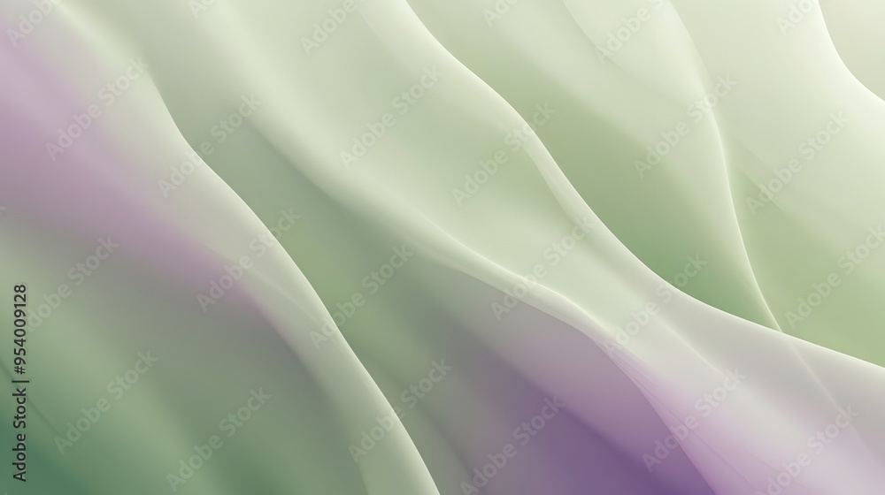 Poster serene and elegant gradient background with smooth transitions between soft lavender and olive tones
