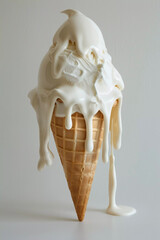 Ice cream melting.