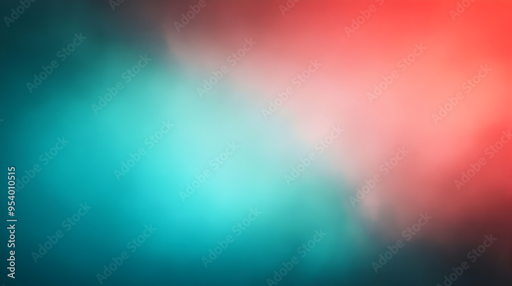Poster smooth and elegant gradient background transitioning between turquoise and scarlet shades providing 