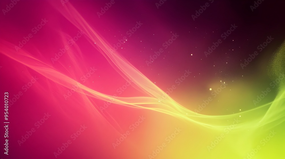 Poster mesmerizing gradient background featuring a smooth transition between warm lime and vibrant magenta 