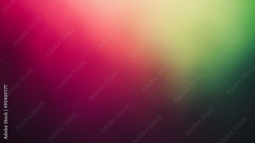 Poster gradient background with smooth transitions between shades of green and red violet leaving ample spa