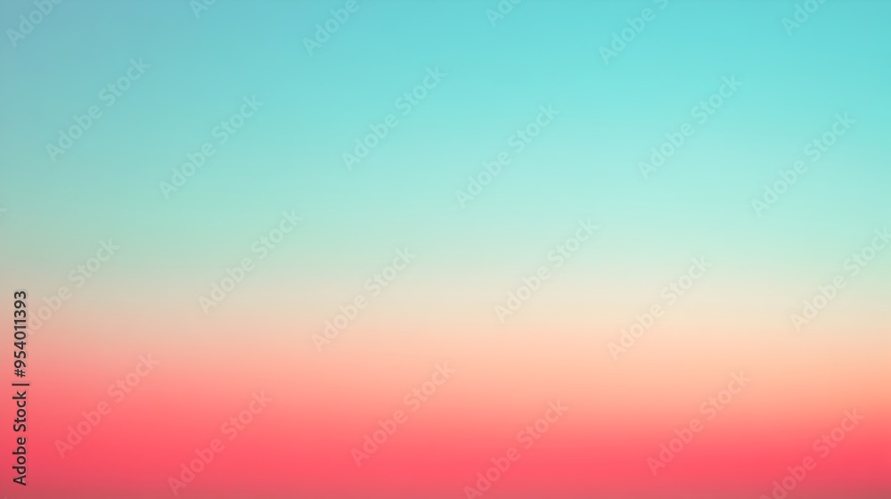 Poster stunning gradient background featuring seamless transitions between shades of red and aqua creating 