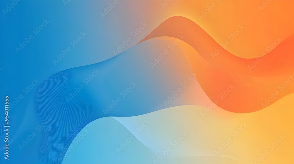 Poster visually appealing gradient background featuring a smooth transition between complementary shades of