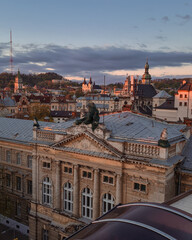 Obraz premium Aerial view of Lviv, Ukraine
