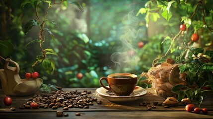 Cofee advertising sale stock photo