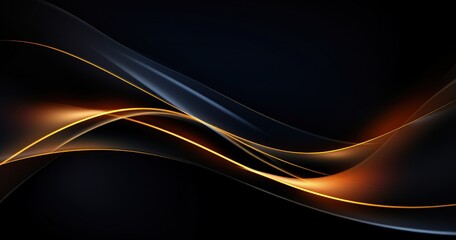 A smooth, flowing abstract design featuring waves of orange and blue against a dark background, ideal for digital art or backgrounds.