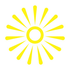 High-Quality Sun Vector Illustration - Bright, Golden, and Shiny Graphic Elements