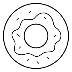 Donut Icon Line Art