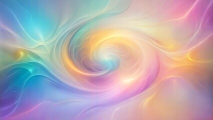 Obraz premium Soft pastel swirl, abstract flowing colors, ethereal and calming background