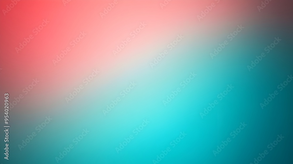 Poster elegant and sophisticated gradient background with seamless transition between turquoise and scarlet