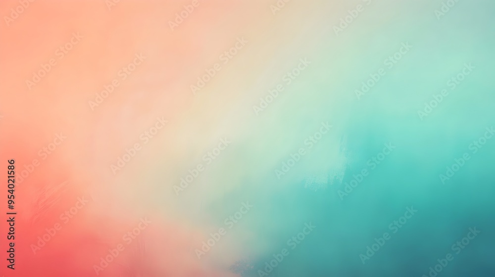 Poster elegant and modern gradient background featuring smooth transitions between shades of teal and coral