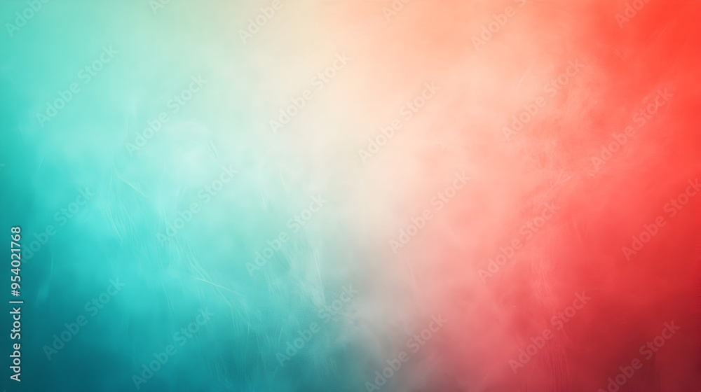 Poster stunning gradient background with smooth transitions between turquoise and scarlet shades providing 