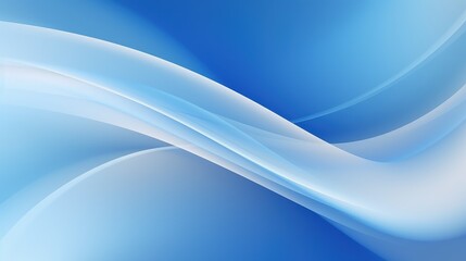 Fototapeta premium A smooth gradient background featuring flowing blue and white waves, ideal for digital designs and presentations.