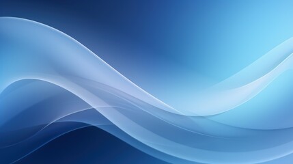 Obraz premium A smooth gradient of blue waves creating a calming and modern abstract background.
