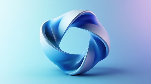Sphera. Shape. Blue glass ball background.