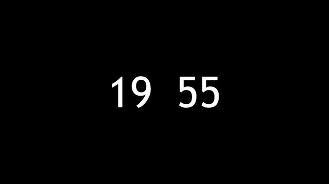 Twenty Minute Countdown Video | High-Definition Timer Animation | Seamless and Accurate Clock on black 