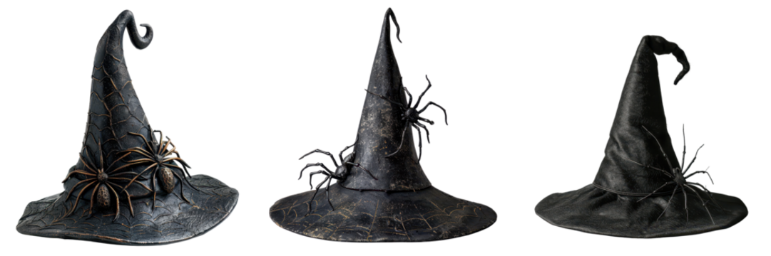 Witch Hat with Spiders for Halloween Decorations