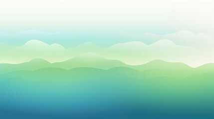 A serene gradient landscape featuring soft, layered hills in soothing shades of blue and green, evoking tranquility.