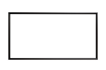 Obraz premium black modern metal picture frame isolated on clear white background