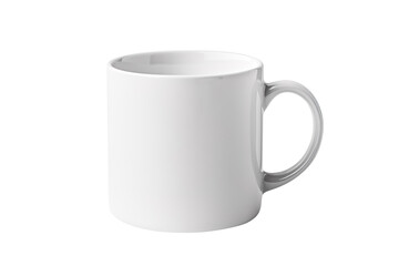 Blank top white coffee cup isolated on clear white background