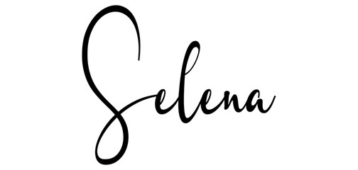 Selena - colore nero - parola nome scritta - ideale per websites, presentazioni, biglietti, banners, sweatshirt, stampe, cricut, silhouette, sublimazioni, etichette, adesivi
