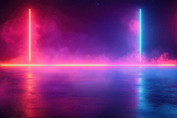 Modern Dark Background - Neon Lights