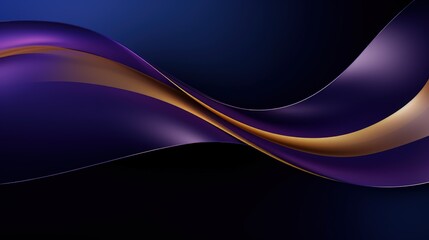 A smooth, flowing abstract design featuring purple and gold waves against a dark background, ideal for digital art or backgrounds.
