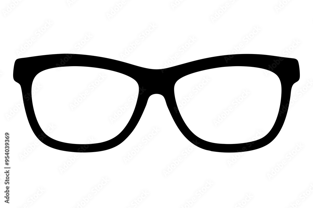 Poster minimal glasses icon silhouette