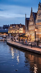 Fototapeta premium Canals of Ghent, Belgium