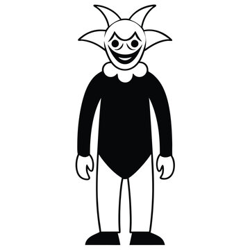 recommend clip art: Halloween Evil Clown Vector Silhouette Art